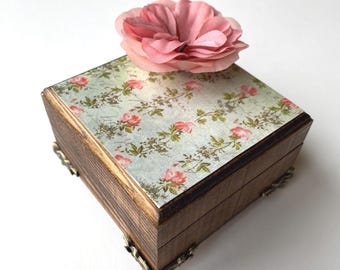 Personalized Jewelry Box, Velvet Lined Trinket Organizer, Mother's Day Gift