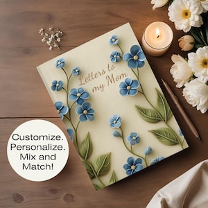 Dear Mom Hardcover Journal Personalized Letters To My Mom Notebook Forget Me Not Memorial Journal Loss Of Mom Keepsake Journal Sympathy Gift