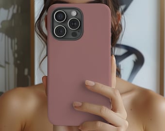 Minimalist Solid Color Phone Case, Protective Dual-Layer Cover