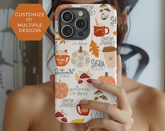 Autumn Leaves Pumpkin Spice Phone Case | Cozy Season Tough Case