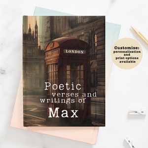 Personalized Poetry Journal Custom Poetry Notebook Songwriting Journal Gift For Writer Customizable Poet Journals Poetry Gifts For Author