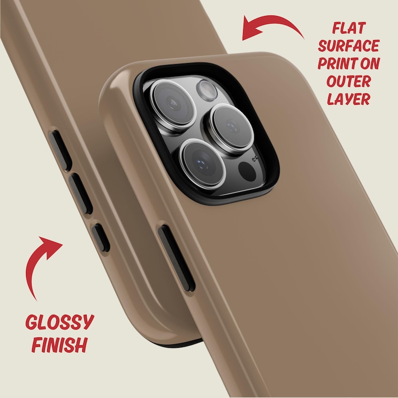 Embrace the beauty of nature with our Soft Mocha Brown Phone Case.  Designed with nature in mind, this solid color phone case gift features a solid flat surface print perfect for anyone who loves a touch of natures aesthetic