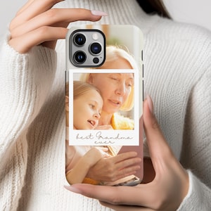 Custom Grandma Grandkids Photo Phone Case, Nana Grandchildren Picture Phone Cover, Photograph Phone Cases iPhone 16 15 14 13 Pro Max S25 S24