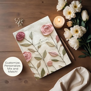 Dear Mom Hardcover Journal Personalized, Mother Sympathy Grief Gift, Letters To My Mom Notebook, Loss Of Mom Gifts, Mother&#39;s Day Gift