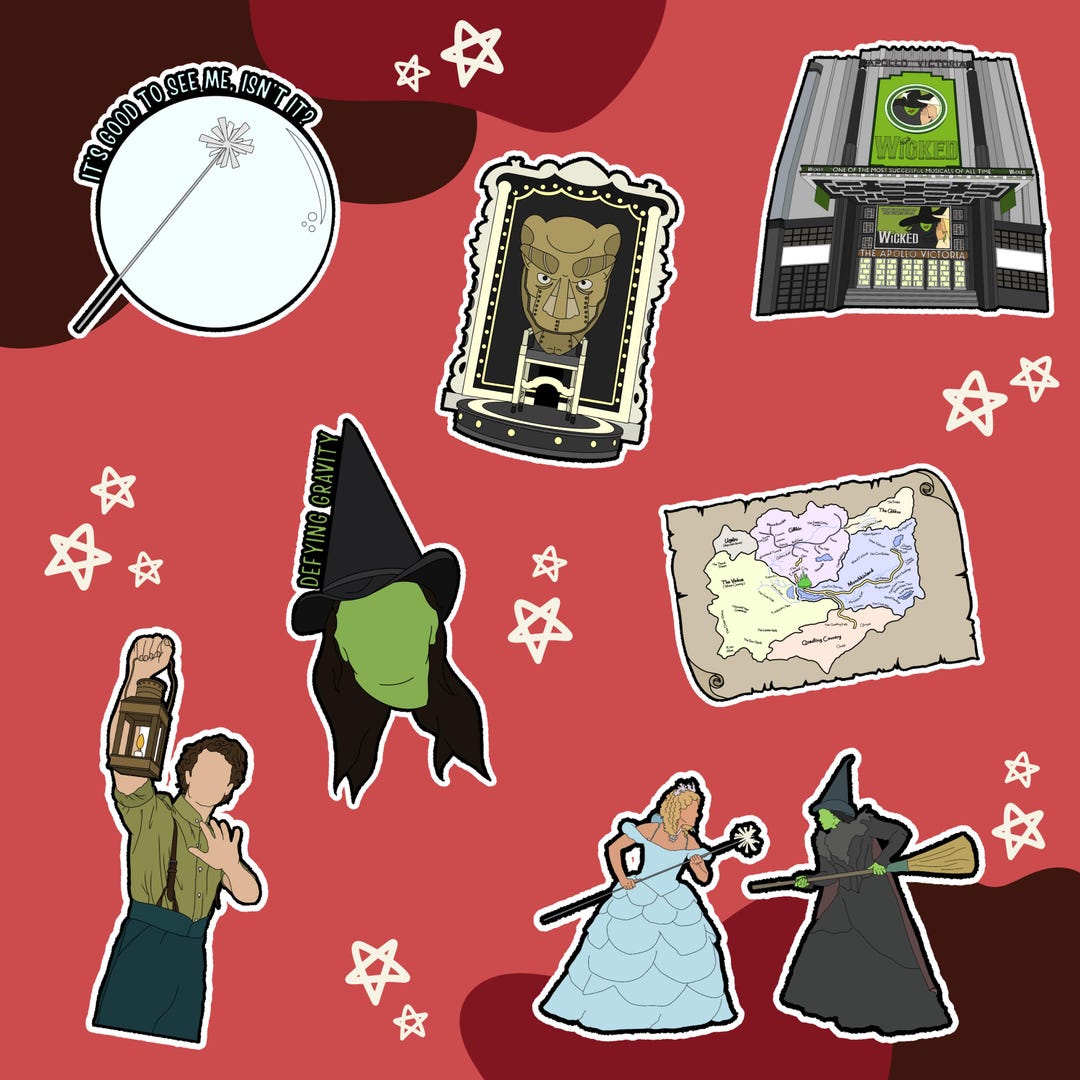 Wicked Sticker Set - Etsy UK