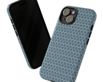 Hexagon Tough Case - White Outline