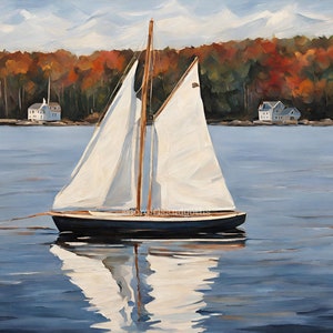 Sailboat Portrait Coastal Grandmother Nancy Meyers Aesthetic