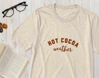 Varm choklad säsong Tri-Blend T-shirt - Vinterkomfort T-shirt