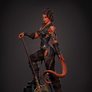 Karlach figure - baldur&#39;s gate 3 collectible painted gift statue