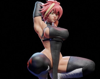 Fan Art Pin Up de Marle Barrock | Sculpture sexy faite main imprimée en 3D |
