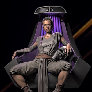 Rey Skywalker - Star Wars collectible figure painted statue custom made NSFW