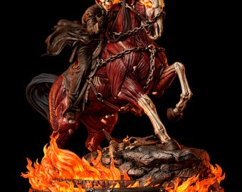 Ghost Rider Figure - Hellbilly Trail of Tears Diorama Hand Painted Marvel Collectible Statue