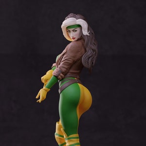 Rogue Figure X-Men fan art painted collectible resin statue
