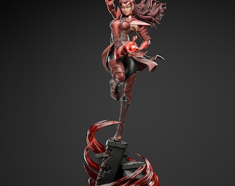Figurine de sorcière écarlate à l'échelle 1/6 - Statue de collection Marvel, peinte, imprimée en 3D, cadeau de décoration d'intérieur