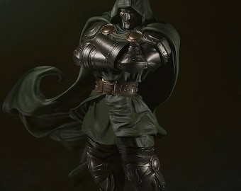 Estátua colecionável do Dr. Doom, arte de fã, X-Men, impressa em 3D