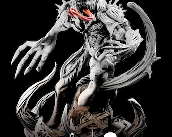 anti venom inspired resin figure – fan art painted statue collectible