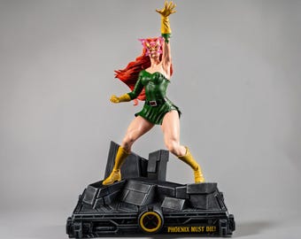 Statua di Jean Grey tratta da X-Men Dark Phoenix, versione fan art (dipinta/non dipinta)