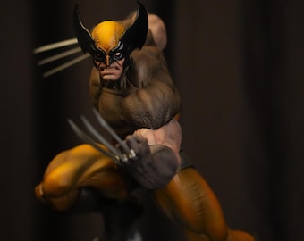 Figurine Wolverine - Statuette X-Men fan art en résine imprimée en 3D, peinte à la main et non peinte, kit garage DIY
