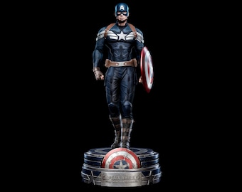 Captain America Figure – Shield Hero Statue, Hand Painted or Unpainted Kit winter soldier