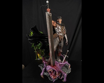 Guts figure berserk fan art 3d printed hand painted collectible statue gift decor