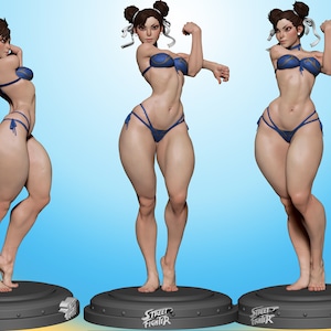 Chun-Li figure – Street Fighter fan art 3D printed collectible painted statue gamer gift