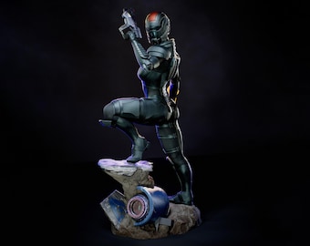 Figurine du commandant Shepard - Statuette Mass Effect, cadeau pour joueur de collection, imprimée en 3D