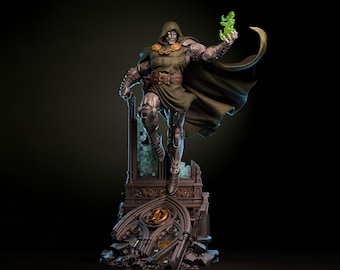 Figurine Doctor Doom à l'échelle 1/6 - Kit de statuettes de collection Marvel imprimées en résine 3D peintes/non peintes
