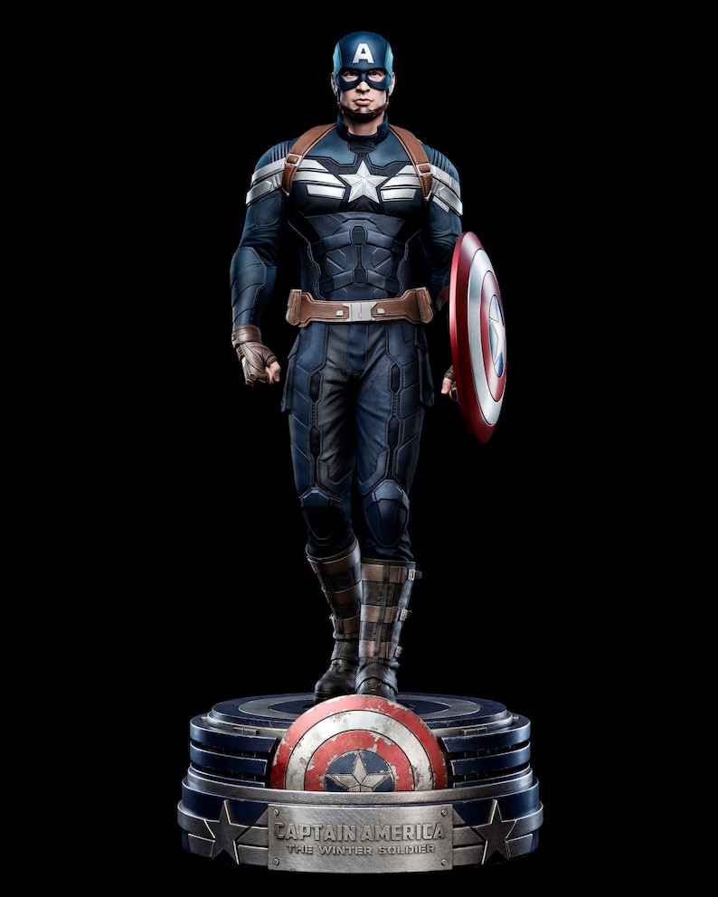 Captain America Figure – Shield Hero Statue, Hand Painted or Unpainted Kit winter soldier image 13