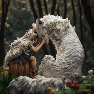 San figure - Princess Mononoke collectible gift statue painted premium format