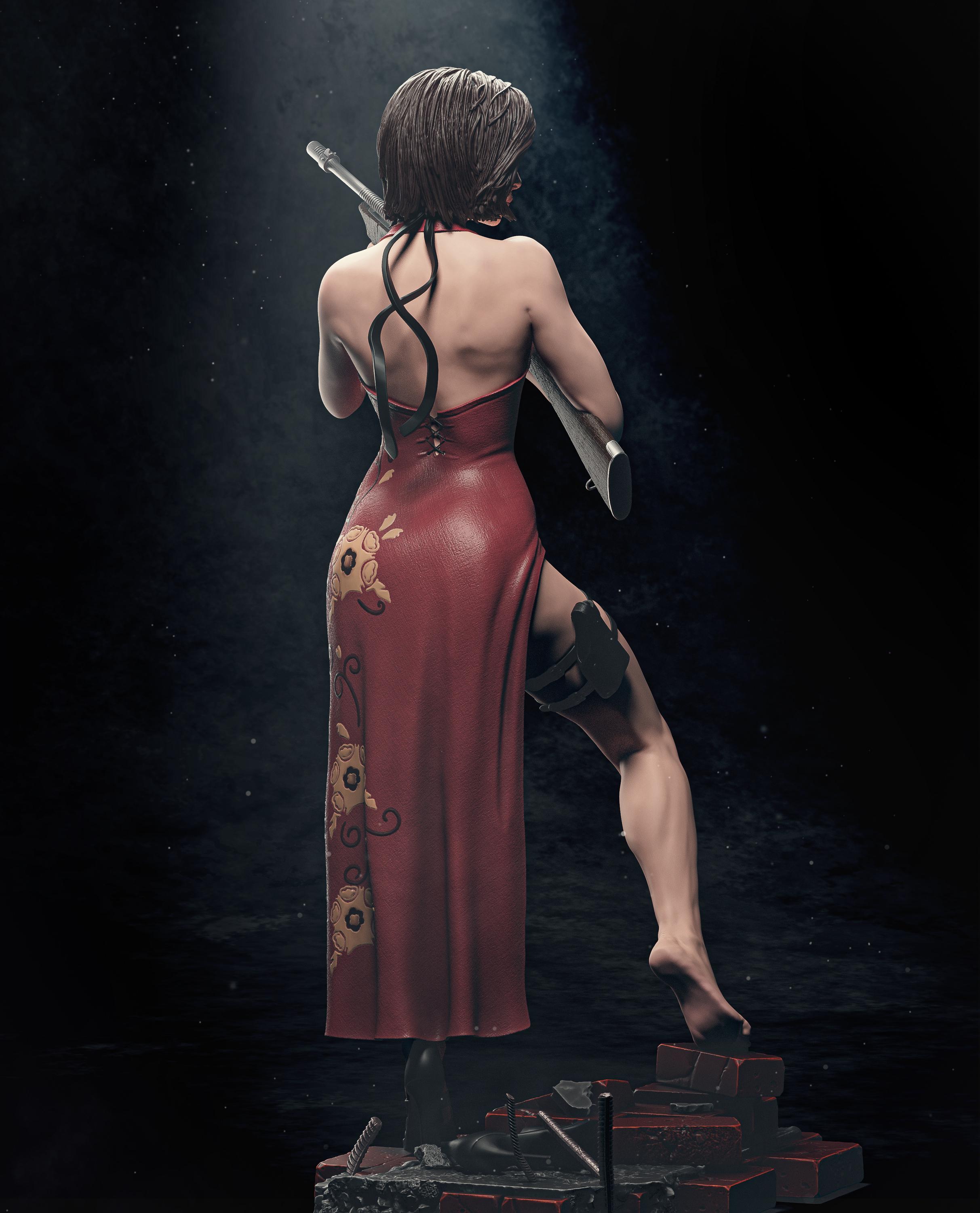 Ada Wong Figure – Resident Evil Survival Horror Fan Art Painted 3d ...