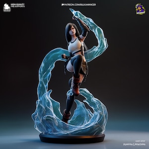 tifa lockhart figure - final fantasy fan art painted collectible gift statue 3d printed decor