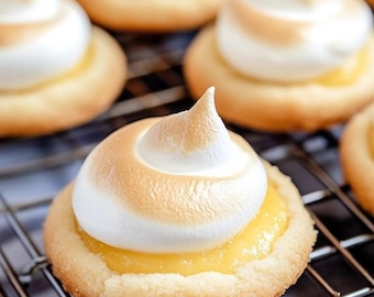 Mini galletas de merengue de limón RECETA-DESCARGA INMEDIATA