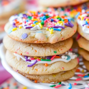 Frosted Sprinkle Sugar Cookies RECIPE-INSTANT DOWNLOAD