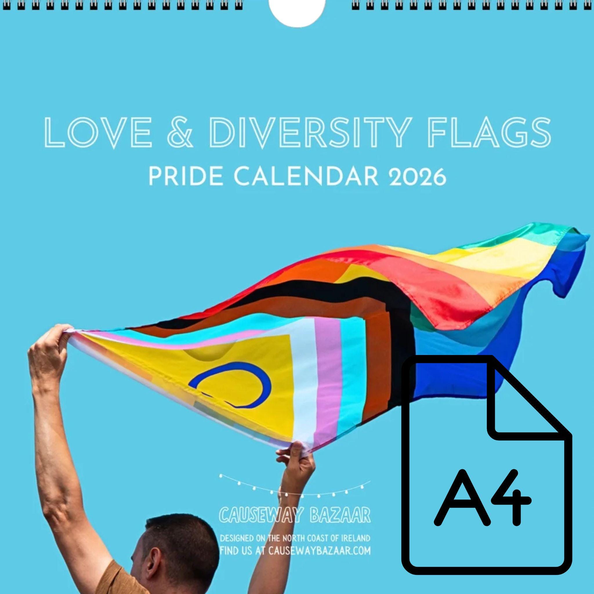 LGBTQ+ Pride Flags 2026 Wall Calendar: Celebrate Diversity - Etsy