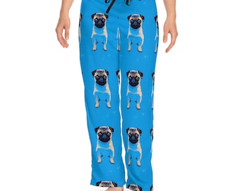 Pug Pajamas, Cute Pajamas, Comfy Dog Pajamas, Gift for her, Women's Pajama  Pants (AOP)
