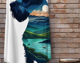Terrier Blanket, Dog Blanket, Custom Dog Blanket, Dog Memorial Blanket, Gift for her, Gift for him, Velveteen Plush Blanket