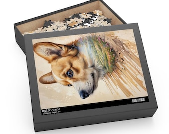 Corgi Puzzle, Dog Puzzle, Family Puzzle, Pet lover, Game night, Puzzle (120, 252, 500-Piece)