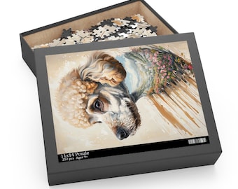 Poodle Puzzle, Dog Puzzle, Family Puzzle, Pet lover, Game night, Puzzle (120, 252, 500-Piece)