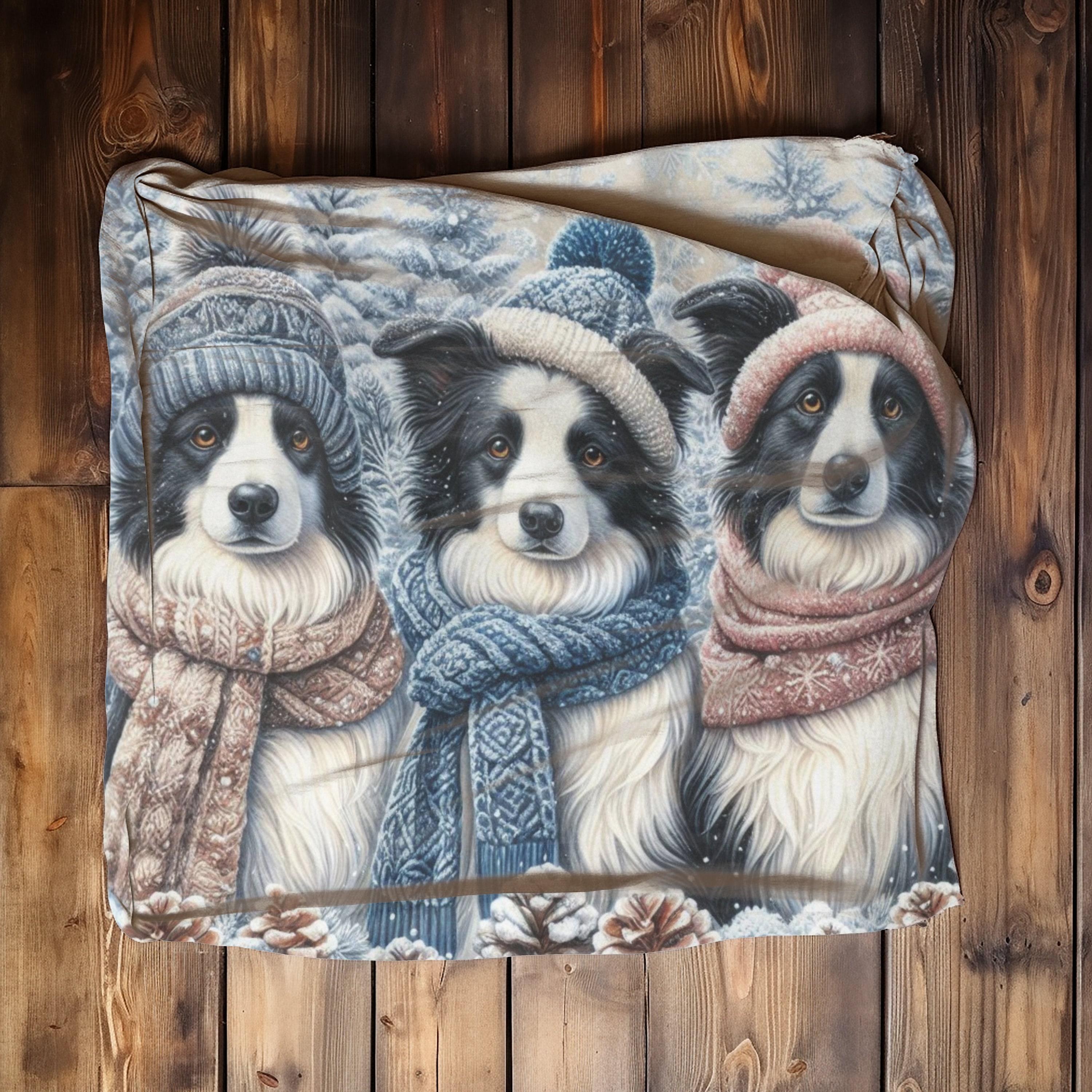 Border Collie Blanket for Border Collie Lover Gift Soft Fleece Blanket