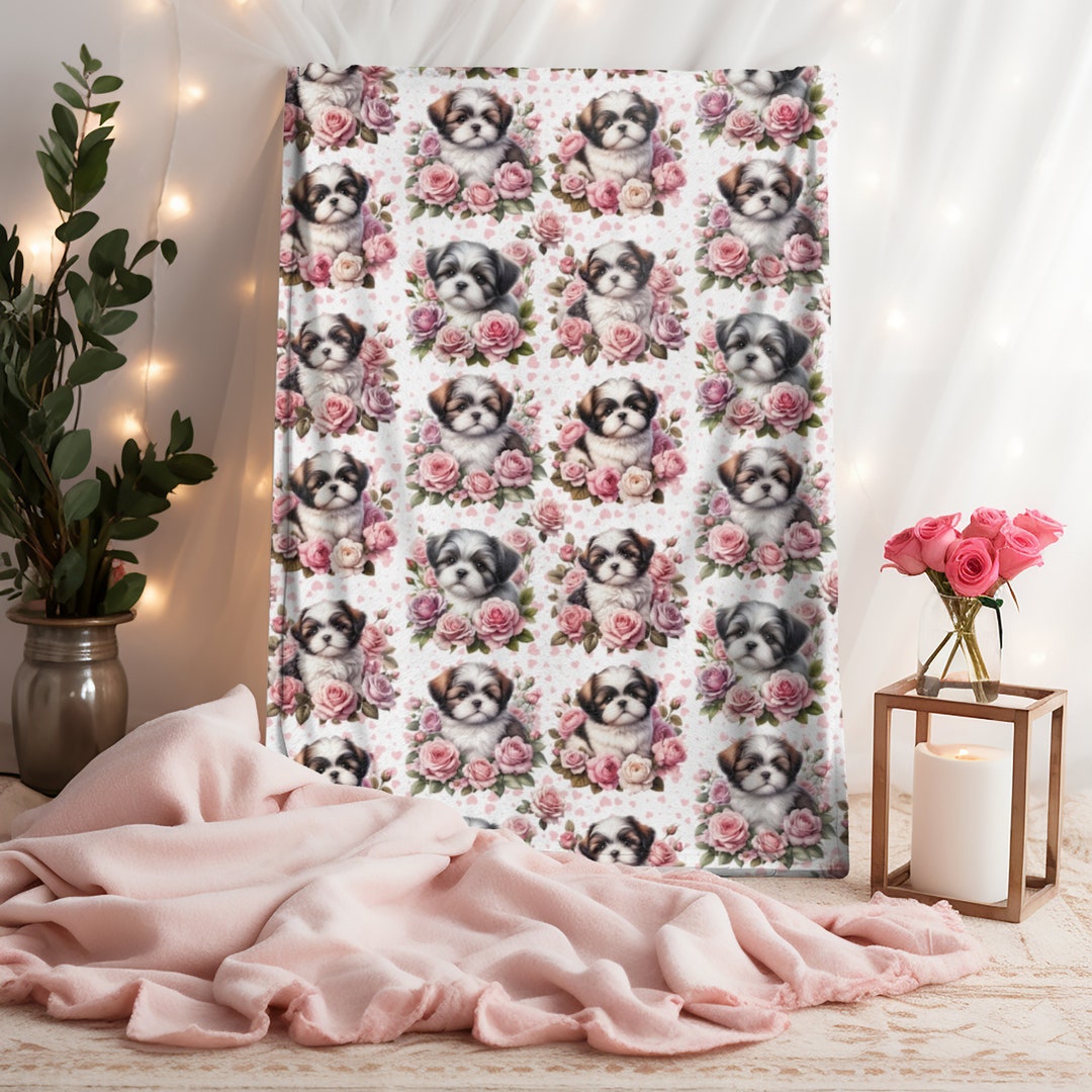 Christmas Shih Tzu Vibes Quilted Blanket NCU0DV1867 main image 1