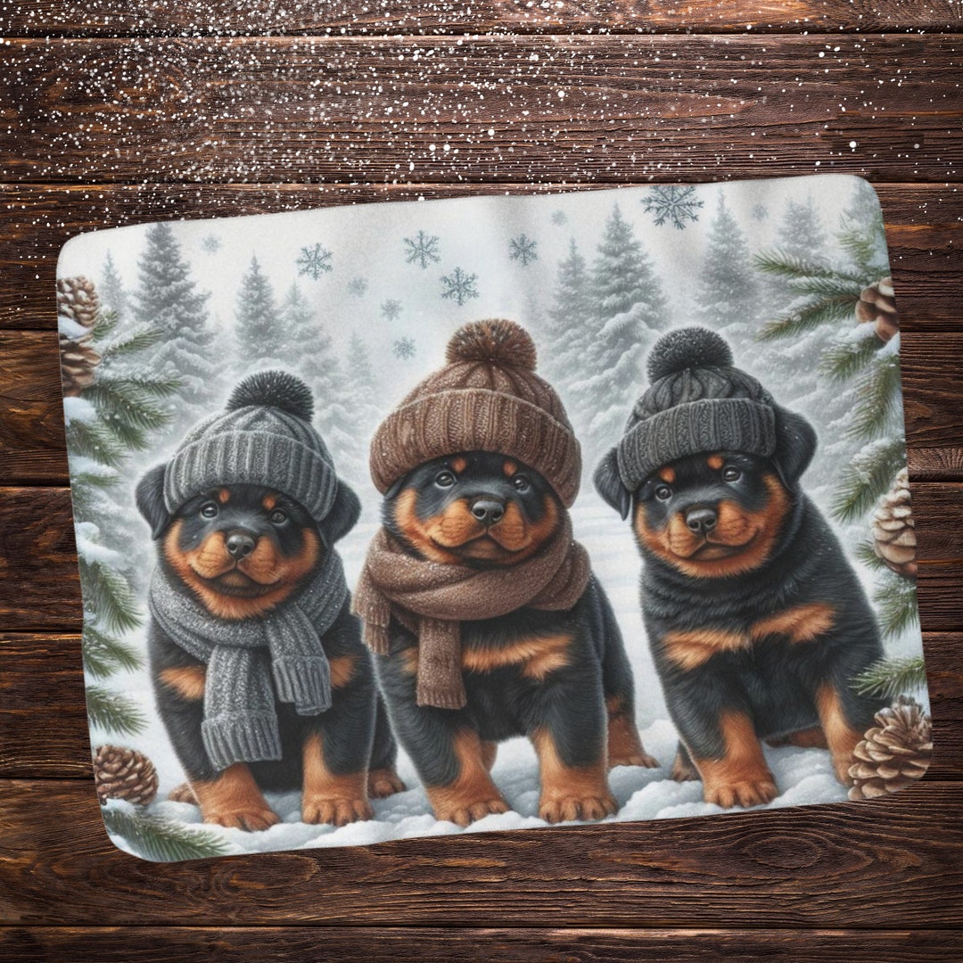 Rottweiler Blanket for Rottie Lover Gift Soft Fleece Blanket