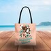 St Bernard Pattern Print Leather Tote Bag main image 1