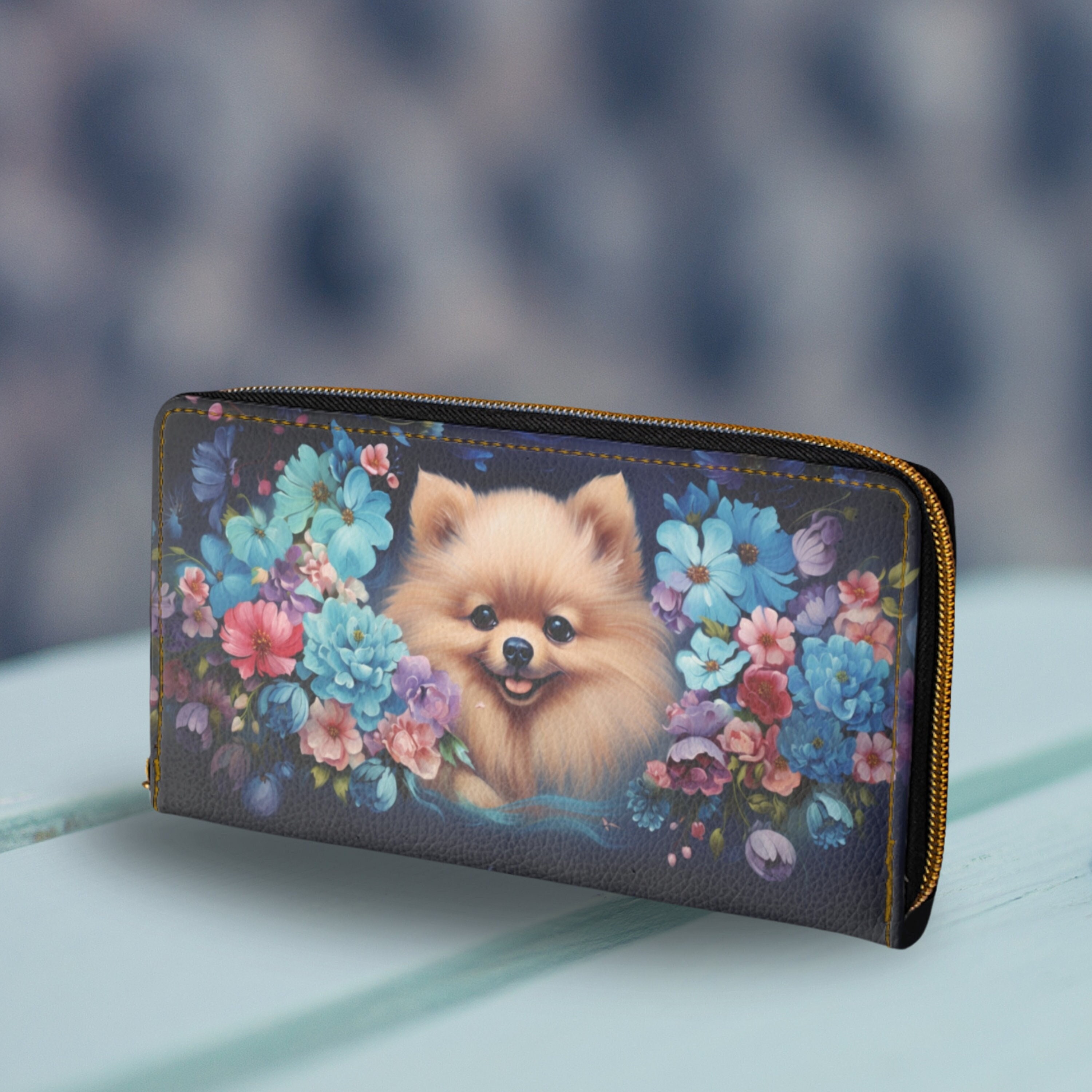 Pomeranian Phone Case Wallet - Tan Pomeranian Phone Case Wallet - Tan