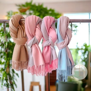 Beige European And American Style Autumn And Winter New Double-sided  Printed Fashionable Scarf For Women. Made Of Thick Faux Cashmere, It's  Perfect For Students As Neck Protection And Shoulder Warmer. Appropriate For