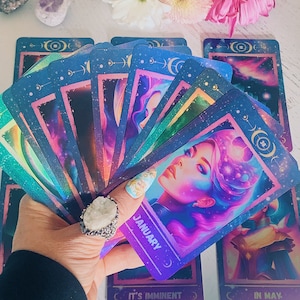 44 Karten - Timing Orakel Deck - Witchy Geschenk - Witchy Predictions - Time Frame Tarot Karten - Prediction Readings - von Night Rider Tarot