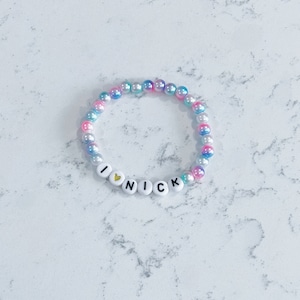 Jonas Bros “I love nick” Beaded Bracelet
