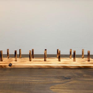 Pine Wood Croissant Display: Retail Catering Board