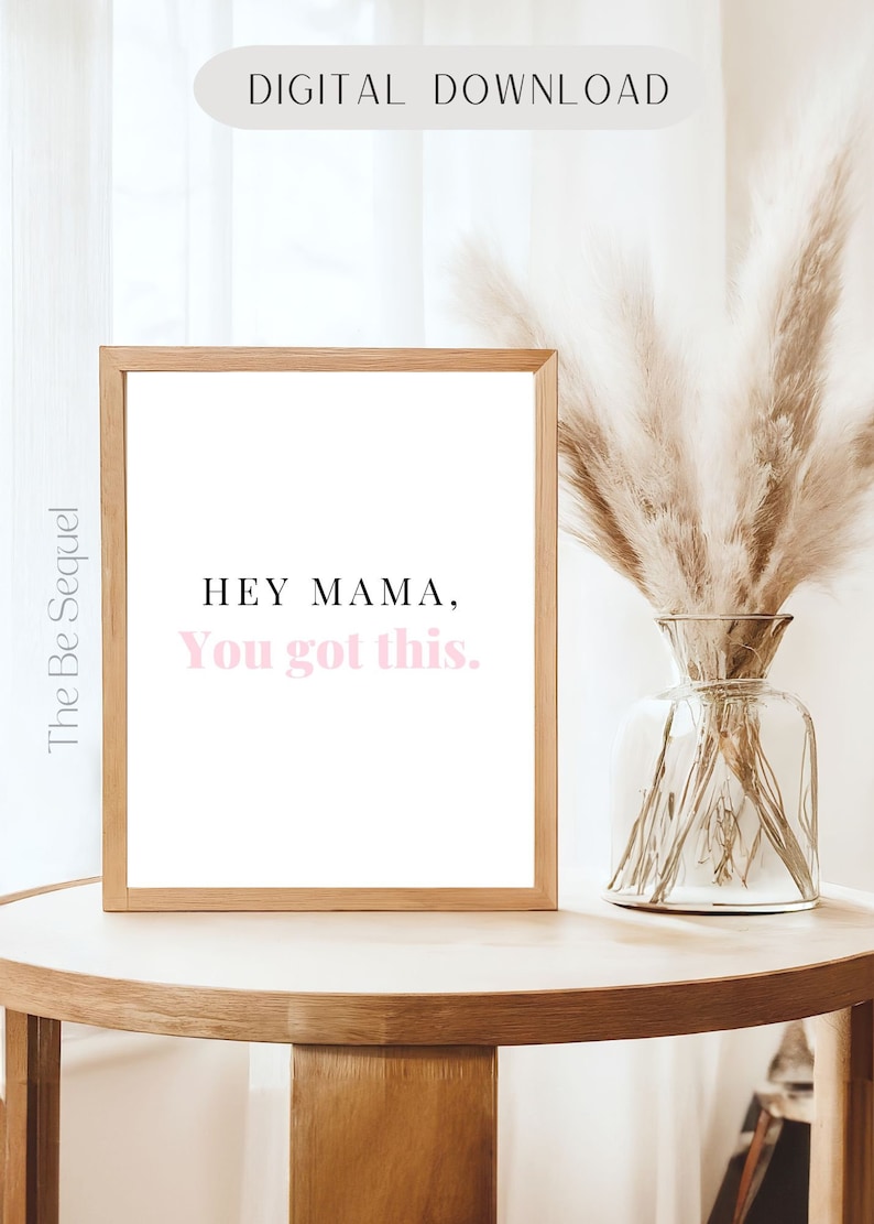 TTC Affirmation, Hey Mama Prints, Affirmations Wall Decor Digital