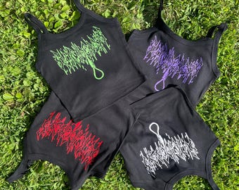 Suicideboys Hip-Hop Dark Trap Death Metal Logo Cropped Tank Top | Handmade Band-Inspired Shirt