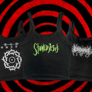 CUSTOM DIY Band Logo Tank Top – Alt Festival Shirt Concert Outfit | Glitter & Color Options